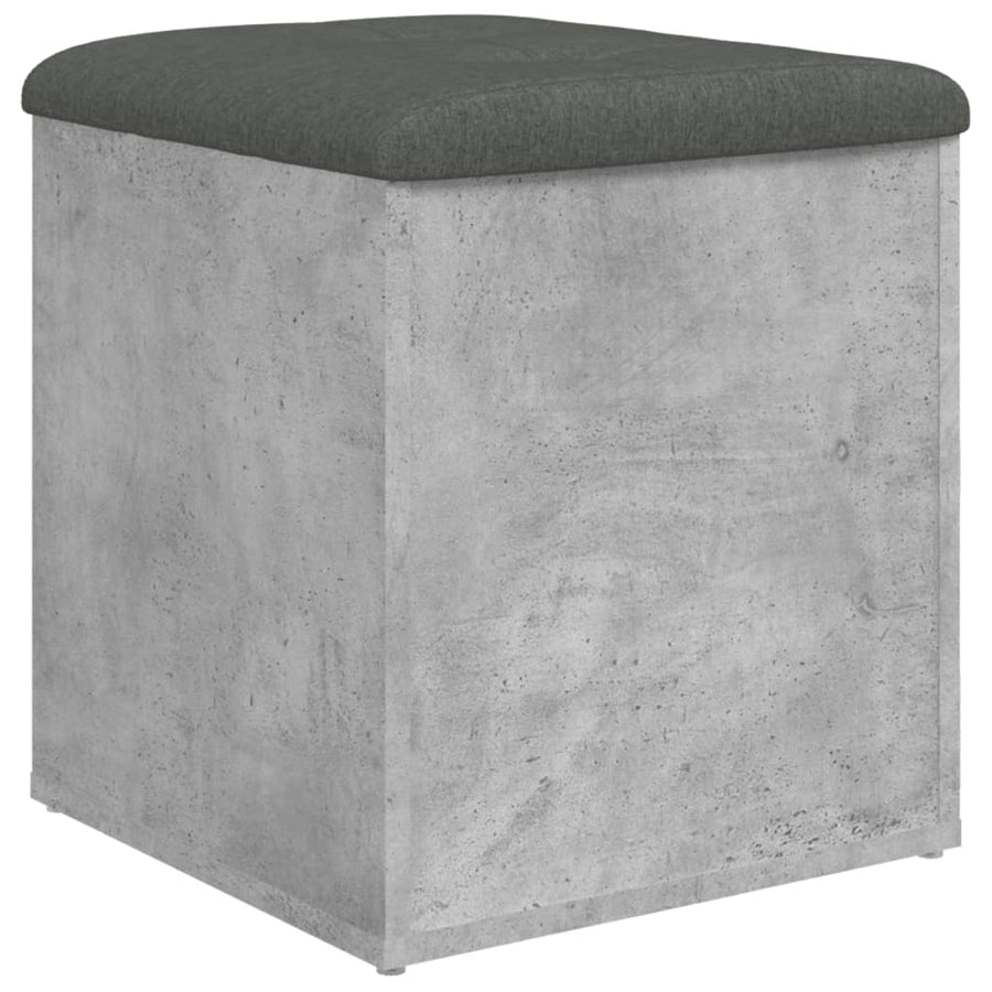 Opbergbankje Bewerkt Hout 42 x 42 x 45 cm Betongrijs