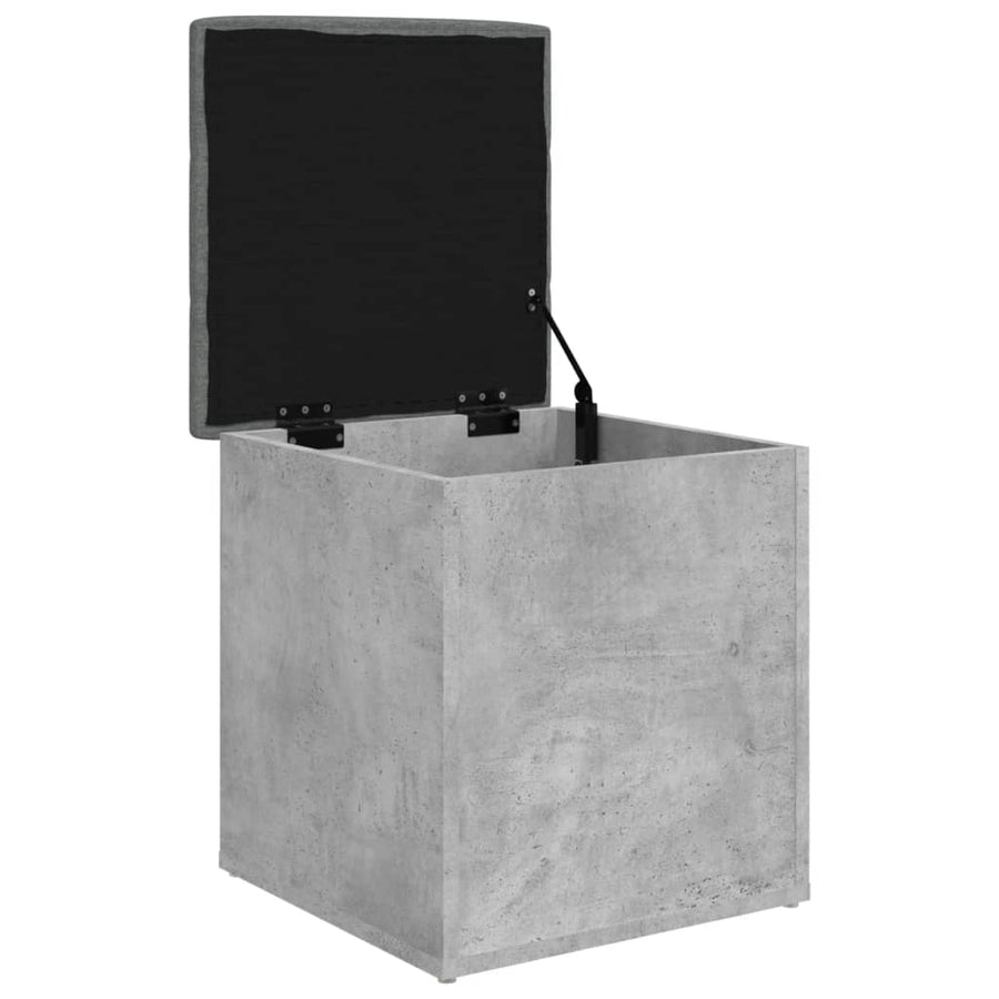 Opbergbankje Bewerkt Hout 42 x 42 x 45 cm Betongrijs