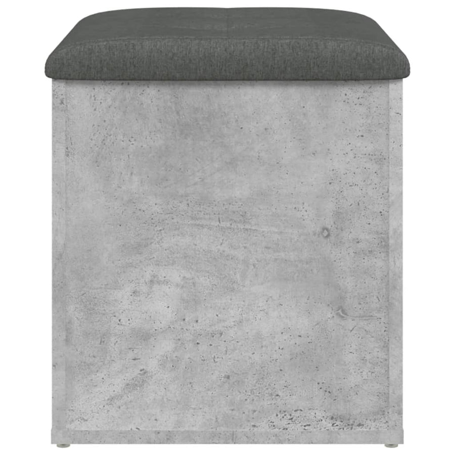 Opbergbankje Bewerkt Hout 42 x 42 x 45 cm Betongrijs