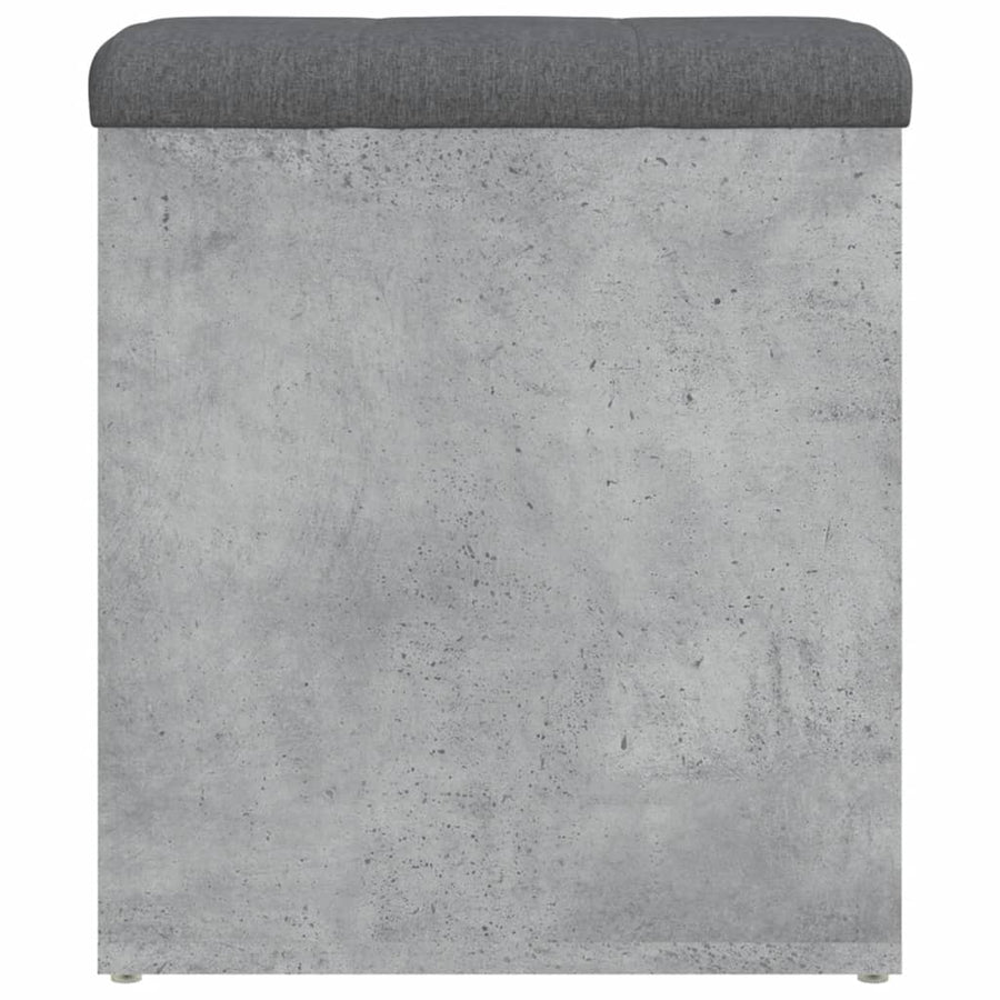 Opbergbankje Bewerkt Hout 42 x 42 x 45 cm Betongrijs