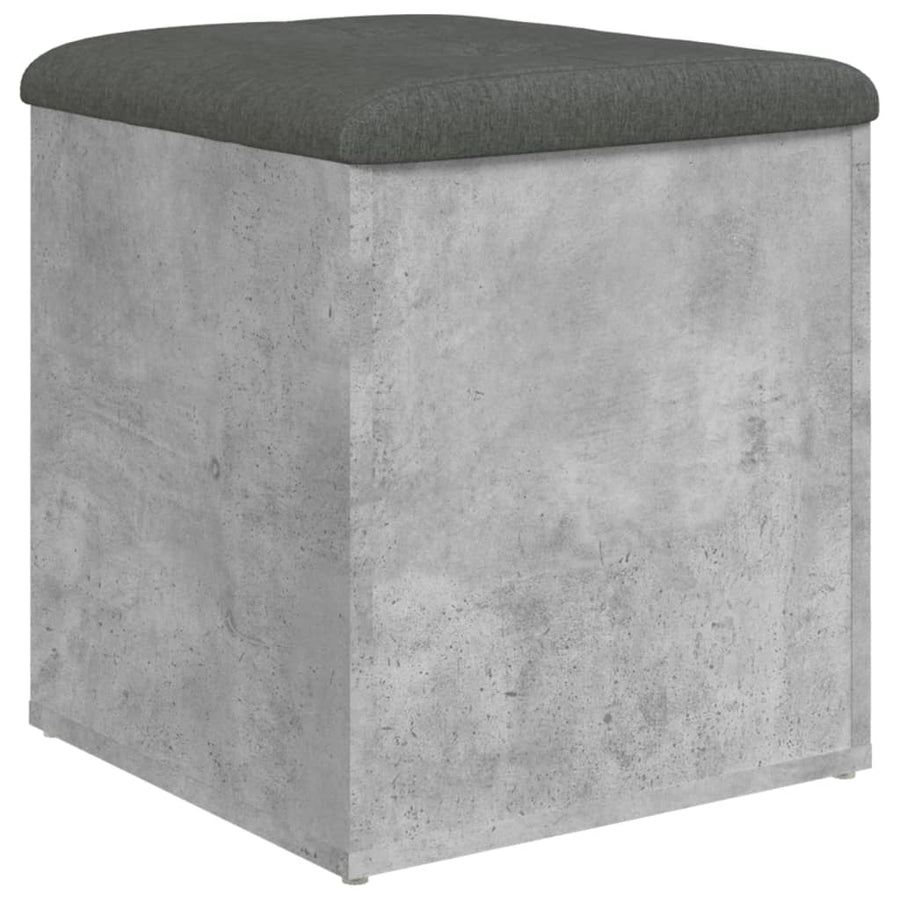 Opbergbankje Bewerkt Hout 42 x 42 x 45 cm Betongrijs