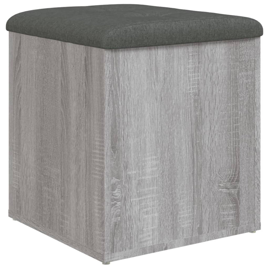 Opbergbankje Bewerkt Hout Eikenkleurig 42 x 42 x 45 cm Grijs sonoma