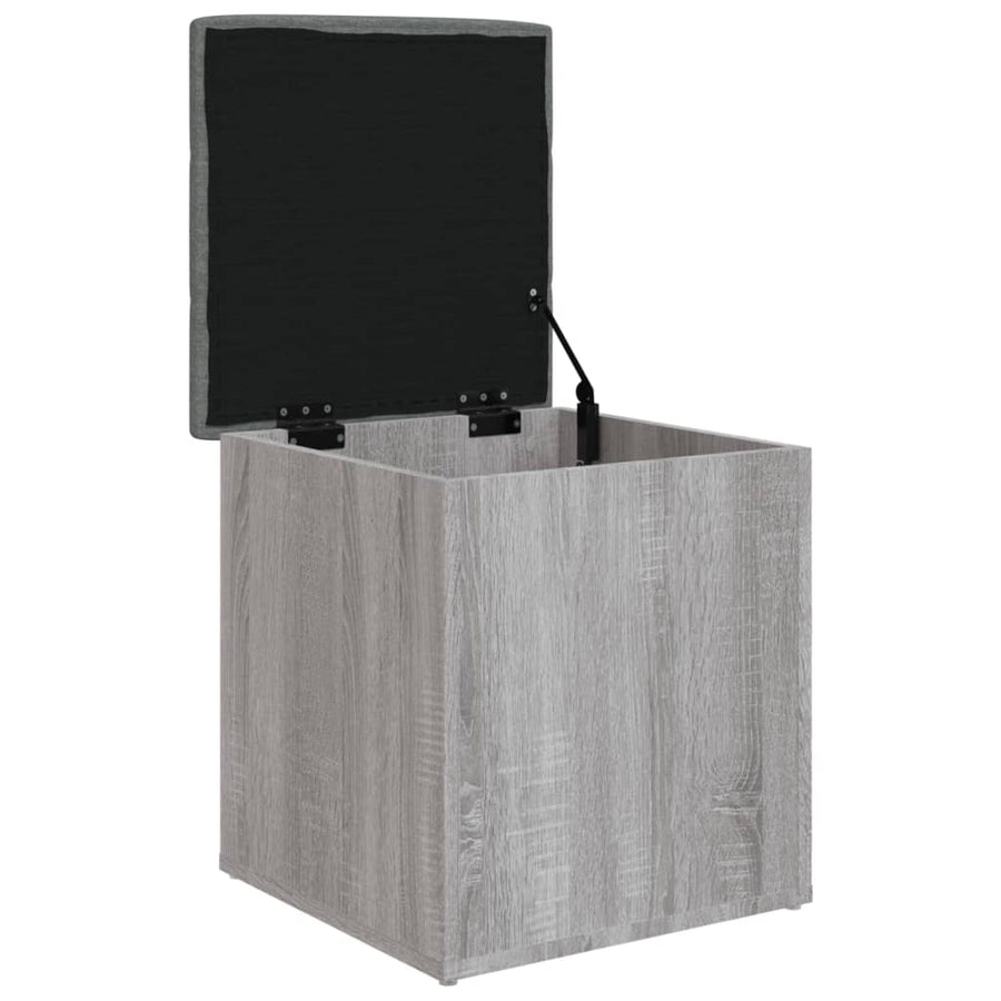 Opbergbankje Bewerkt Hout Eikenkleurig 42 x 42 x 45 cm Grijs sonoma