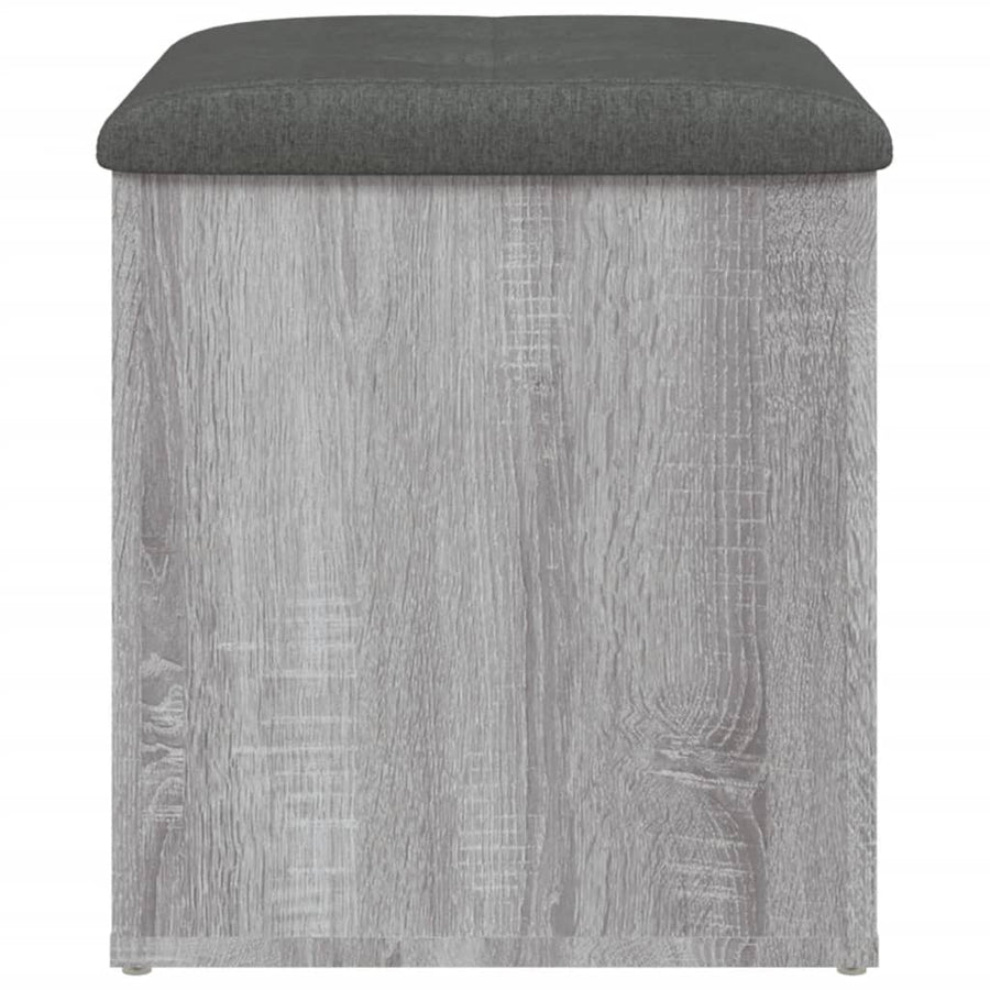 Opbergbankje Bewerkt Hout Eikenkleurig 42 x 42 x 45 cm Grijs sonoma