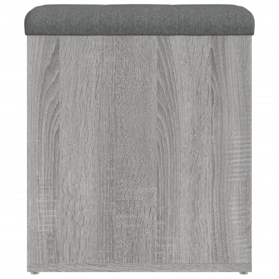 Opbergbankje Bewerkt Hout Eikenkleurig 42 x 42 x 45 cm Grijs sonoma