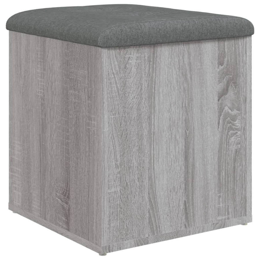 Opbergbankje Bewerkt Hout Eikenkleurig 42 x 42 x 45 cm Grijs sonoma