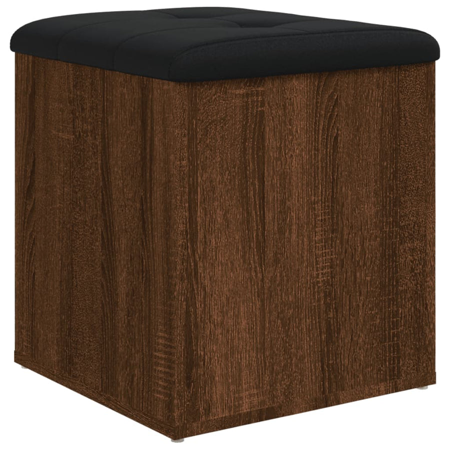 Opbergbankje Bewerkt Hout Bruineikenkleurig 42 x 42 x 45 cm bruin eikenkleur