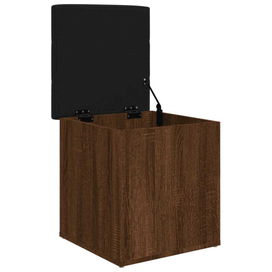 Opbergbankje Bewerkt Hout Bruineikenkleurig 42 x 42 x 45 cm bruin eikenkleur