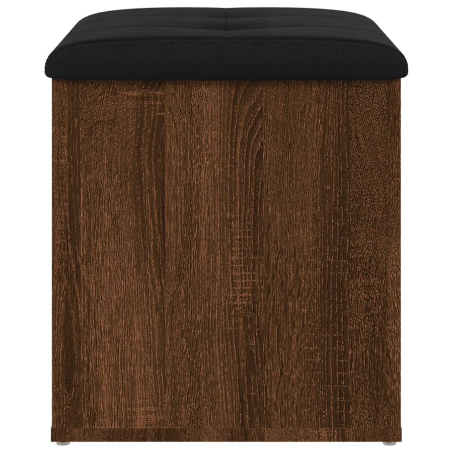 Opbergbankje Bewerkt Hout Bruineikenkleurig 42 x 42 x 45 cm bruin eikenkleur