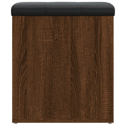 Opbergbankje Bewerkt Hout Bruineikenkleurig 42 x 42 x 45 cm bruin eikenkleur