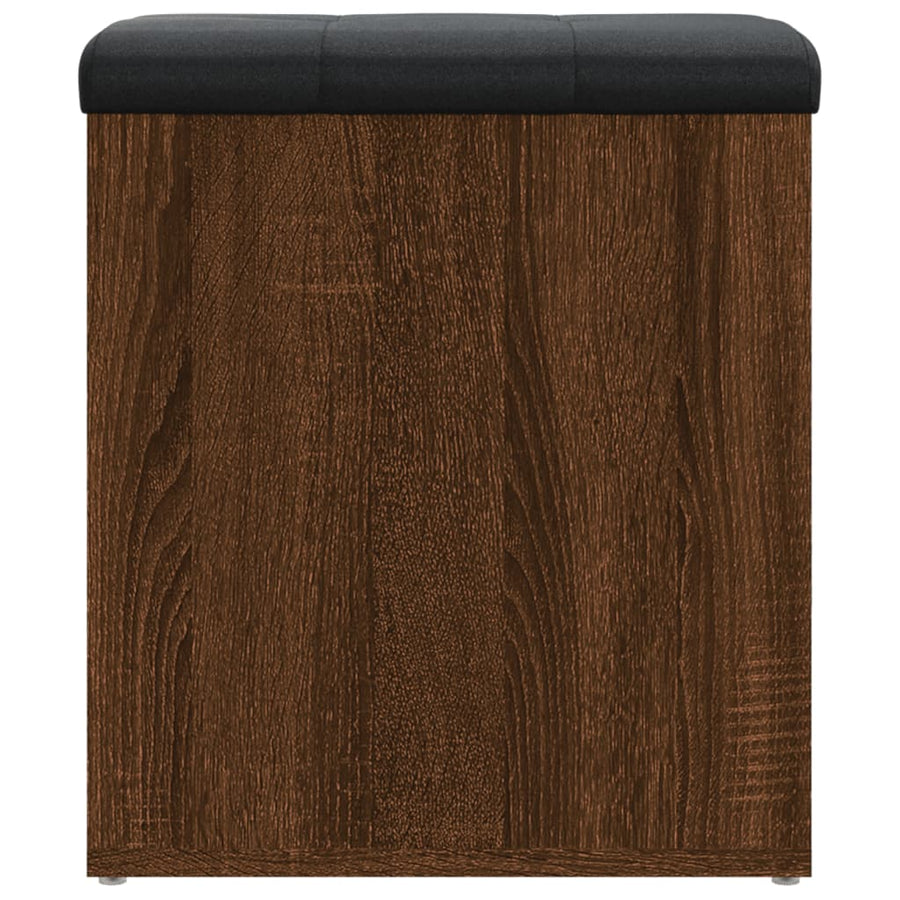 Opbergbankje Bewerkt Hout Bruineikenkleurig 42 x 42 x 45 cm bruin eikenkleur