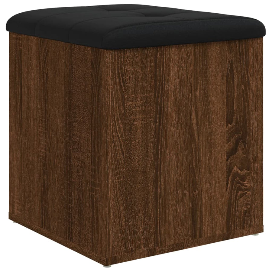 Opbergbankje Bewerkt Hout Bruineikenkleurig 42 x 42 x 45 cm bruin eikenkleur