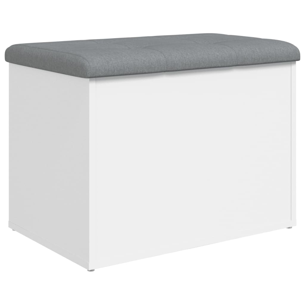 Opbergbankje Bewerkt Hout 62 x 42 x 45 cm Wit