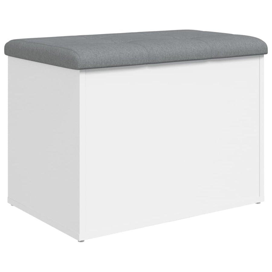 Opbergbankje Bewerkt Hout 62 x 42 x 45 cm Wit
