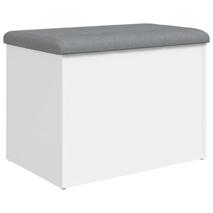 Opbergbankje Bewerkt Hout 62 x 42 x 45 cm Wit