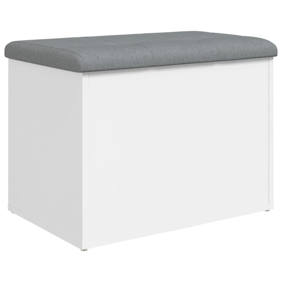 Opbergbankje Bewerkt Hout 62 x 42 x 45 cm Wit