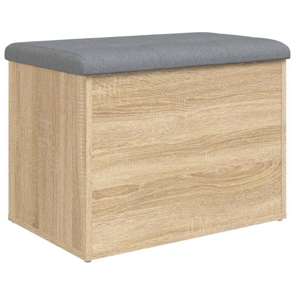 Opbergbankje Bewerkt Hout Kleurig 62 x 42 x 45 cm Sonoma eiken