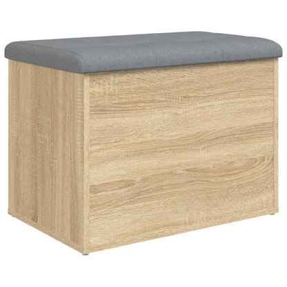 Opbergbankje Bewerkt Hout Kleurig 62 x 42 x 45 cm Sonoma eiken
