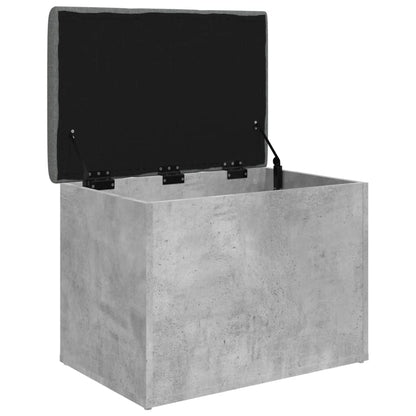 Opbergbankje Bewerkt Hout 62 x 42 x 45 cm Betongrijs