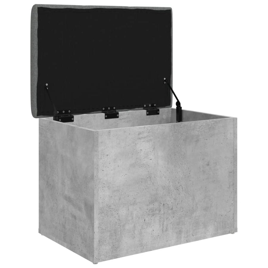 Opbergbankje Bewerkt Hout 62 x 42 x 45 cm Betongrijs