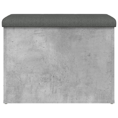 Opbergbankje Bewerkt Hout 62 x 42 x 45 cm Betongrijs