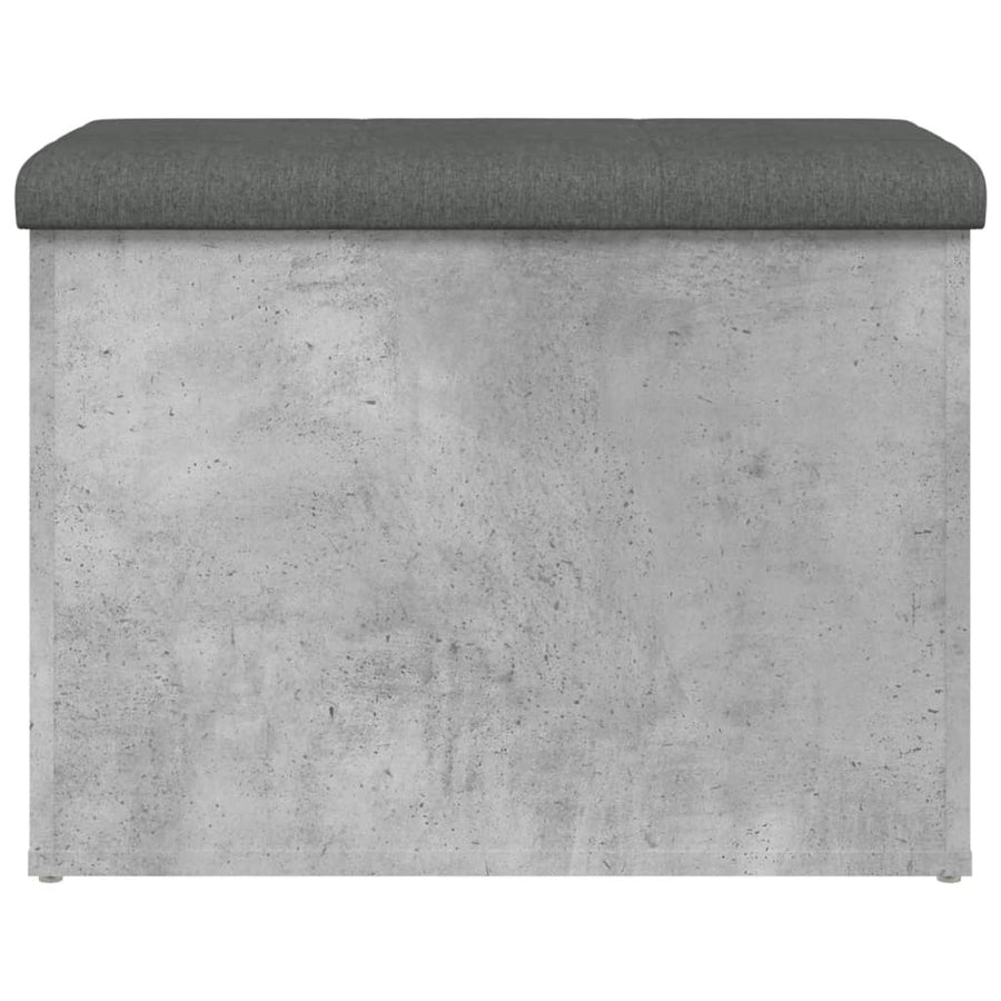 Opbergbankje Bewerkt Hout 62 x 42 x 45 cm Betongrijs