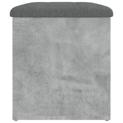 Opbergbankje Bewerkt Hout 62 x 42 x 45 cm Betongrijs