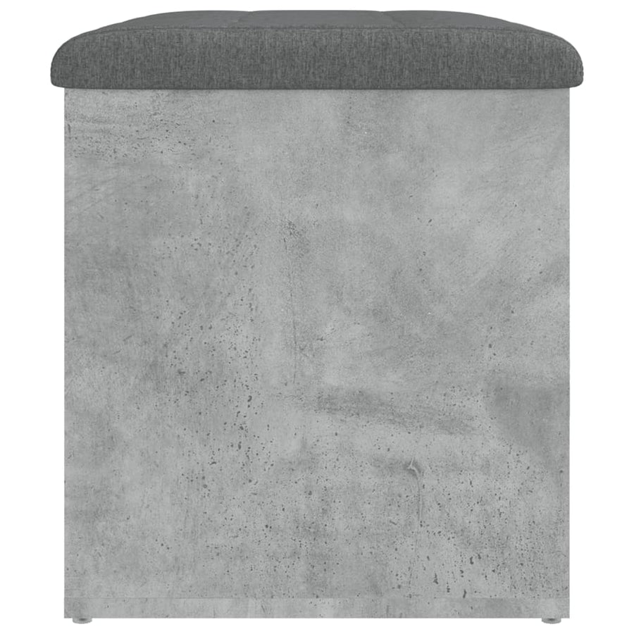 Opbergbankje Bewerkt Hout 62 x 42 x 45 cm Betongrijs