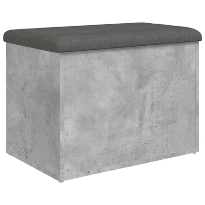 Opbergbankje Bewerkt Hout 62 x 42 x 45 cm Betongrijs