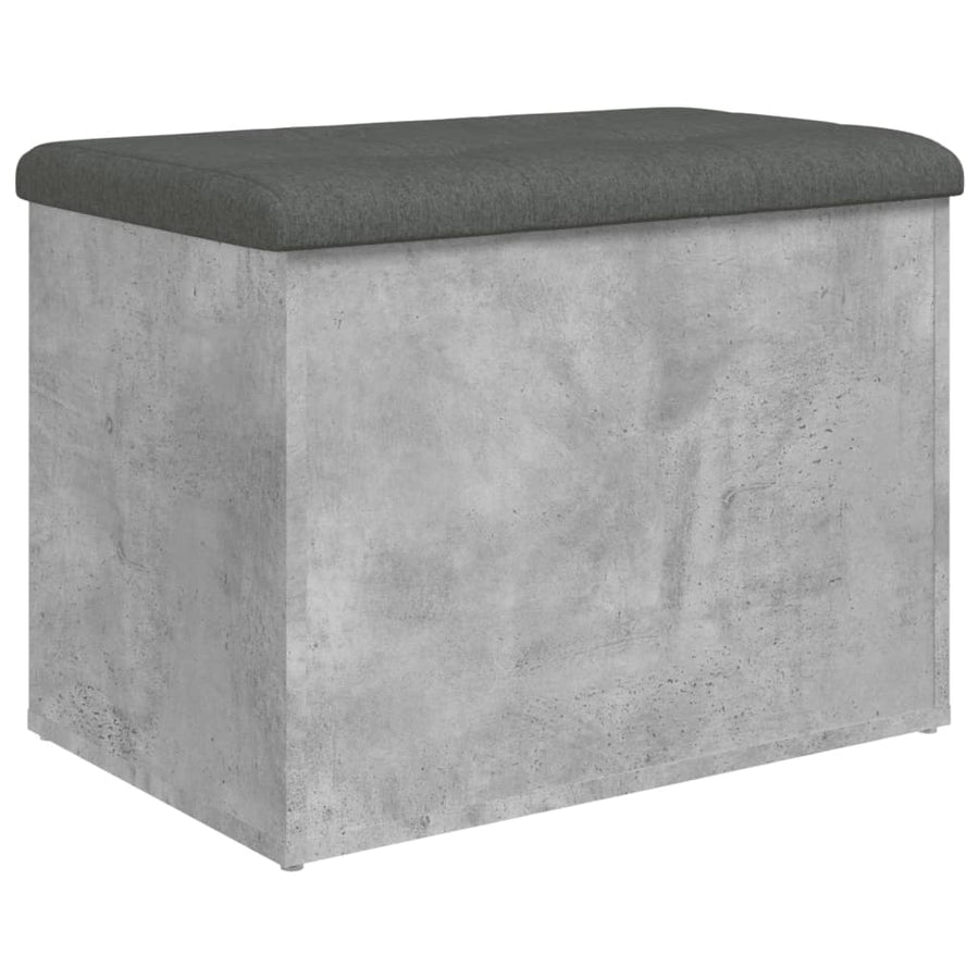 Opbergbankje Bewerkt Hout 62 x 42 x 45 cm Betongrijs