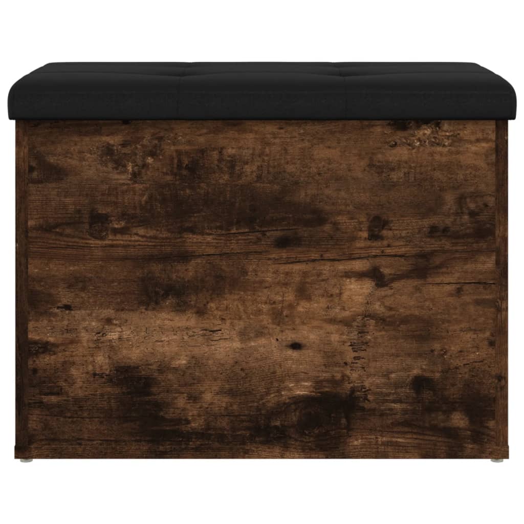 Opbergbankje Bewerkt Hout Kleurig 62 x 42 x 45 cm Gerookt eiken