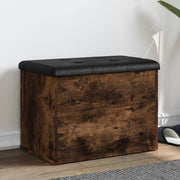 Opbergbank 62x42x45 cm bewerkt hout gerookt eikenkleurig