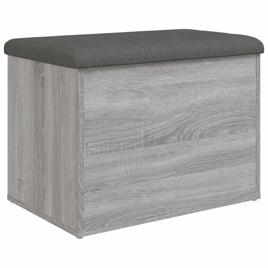 Opbergbankje Bewerkt Hout Eikenkleurig 62 x 42 x 45 cm Grijs sonoma