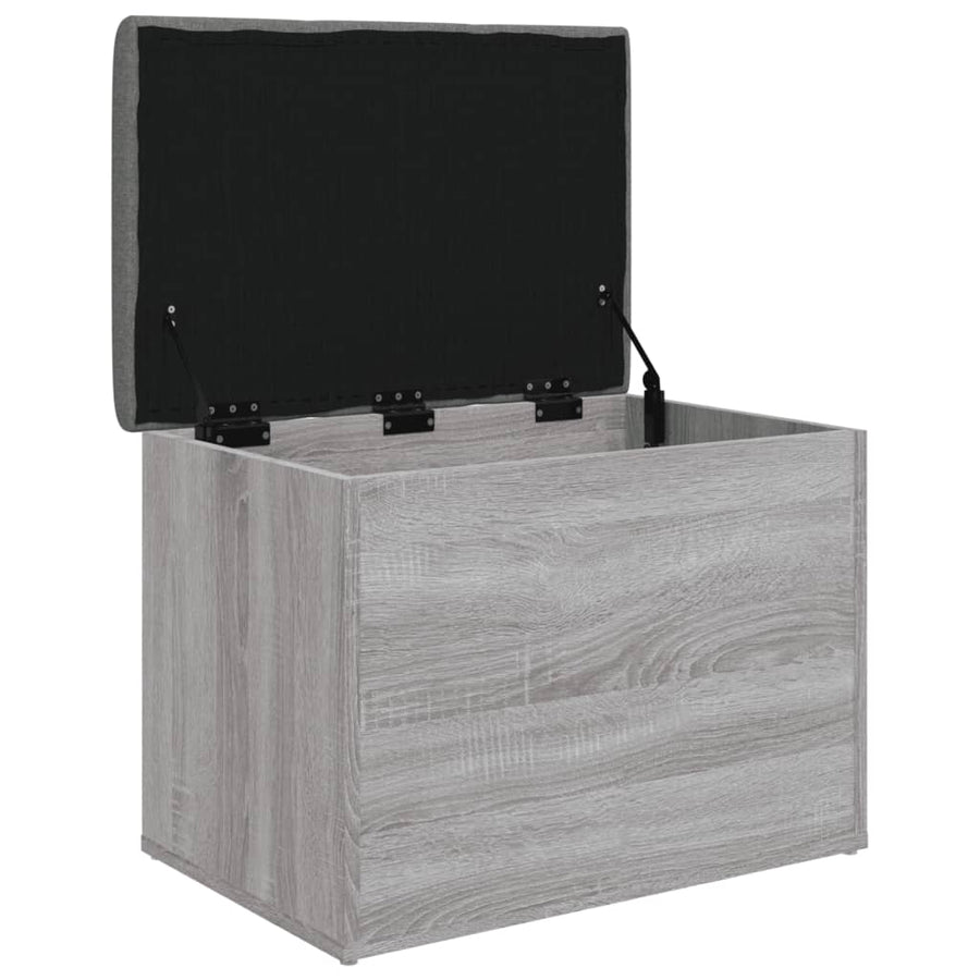 Opbergbankje Bewerkt Hout Eikenkleurig 62 x 42 x 45 cm Grijs sonoma