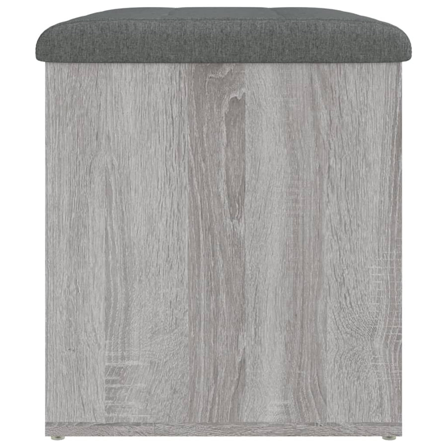 Opbergbankje Bewerkt Hout Eikenkleurig 62 x 42 x 45 cm Grijs sonoma