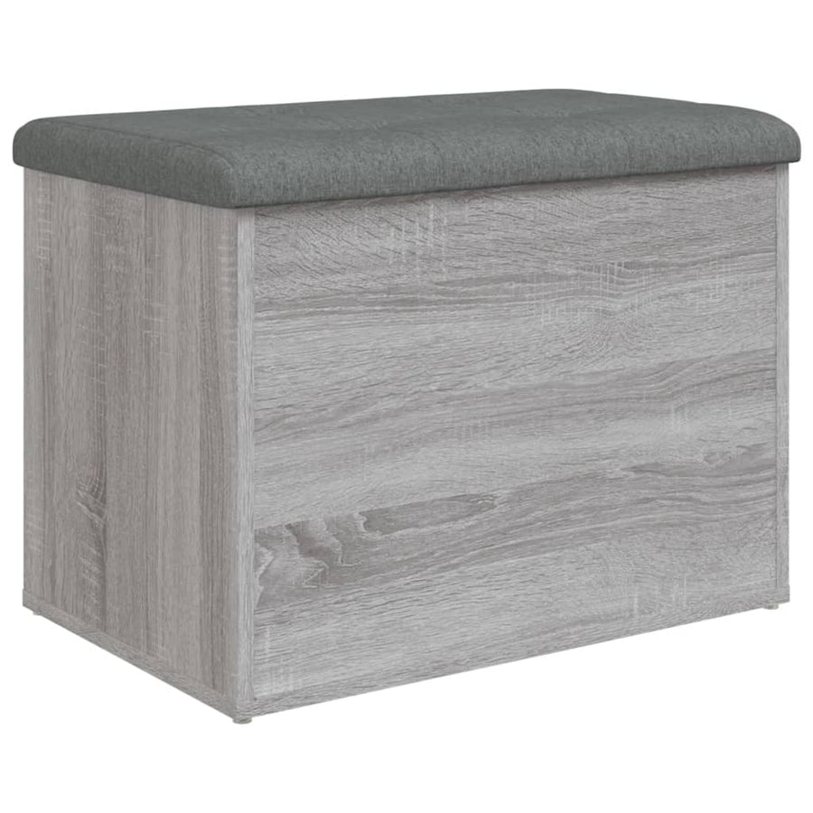 Opbergbankje Bewerkt Hout Eikenkleurig 62 x 42 x 45 cm Grijs sonoma