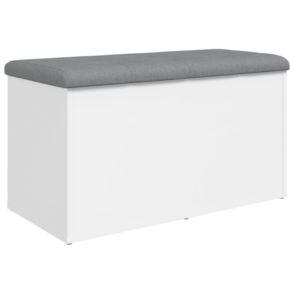 Opbergbankje Bewerkt Hout 82 x 42 x 45 cm Wit