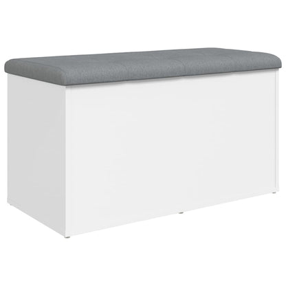 Opbergbankje Bewerkt Hout 82 x 42 x 45 cm Wit