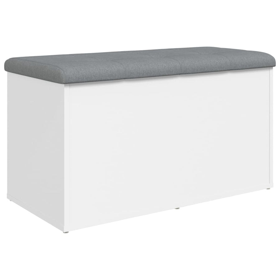 Opbergbankje Bewerkt Hout 82 x 42 x 45 cm Wit