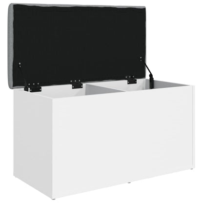 Opbergbankje Bewerkt Hout 82 x 42 x 45 cm Wit