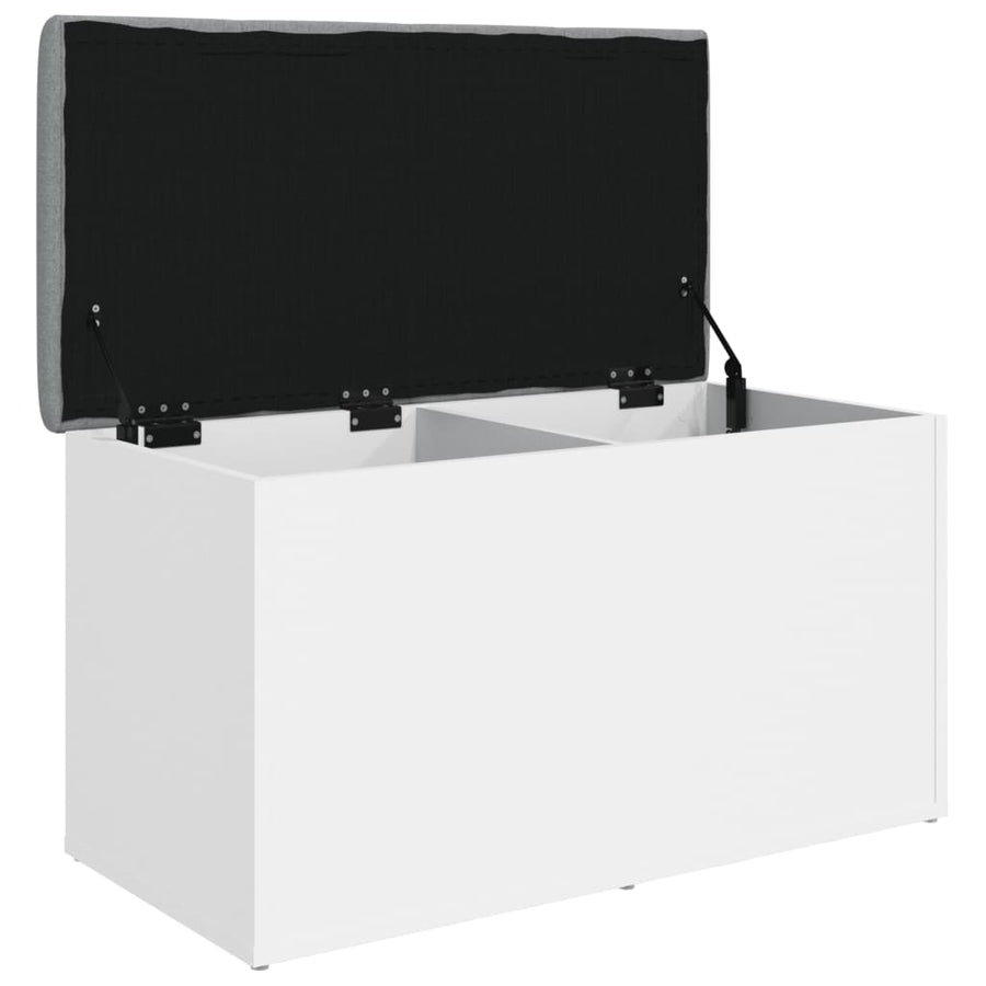 Opbergbankje Bewerkt Hout 82 x 42 x 45 cm Wit