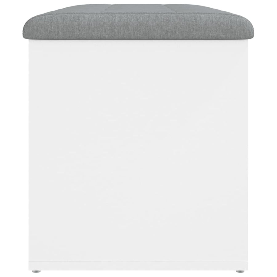 Opbergbankje Bewerkt Hout 82 x 42 x 45 cm Wit