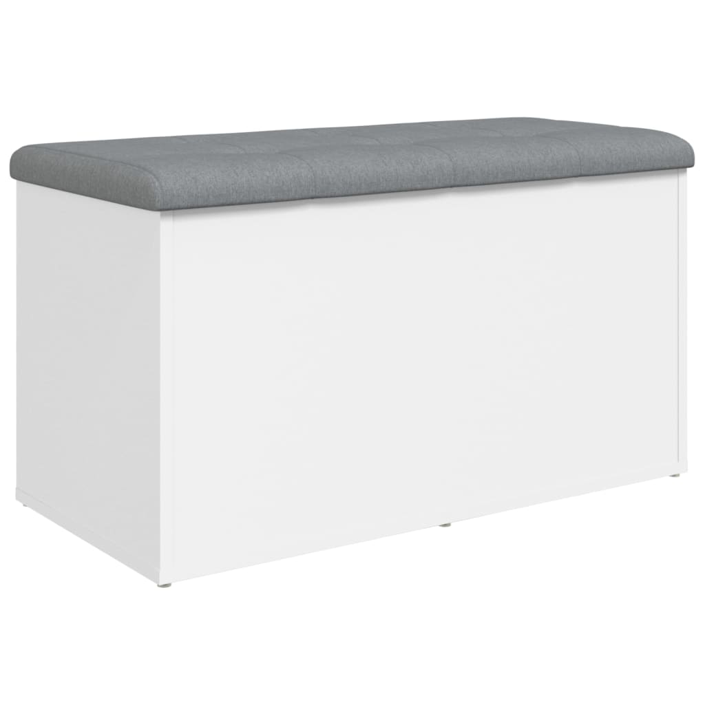 Opbergbankje Bewerkt Hout 82 x 42 x 45 cm Wit