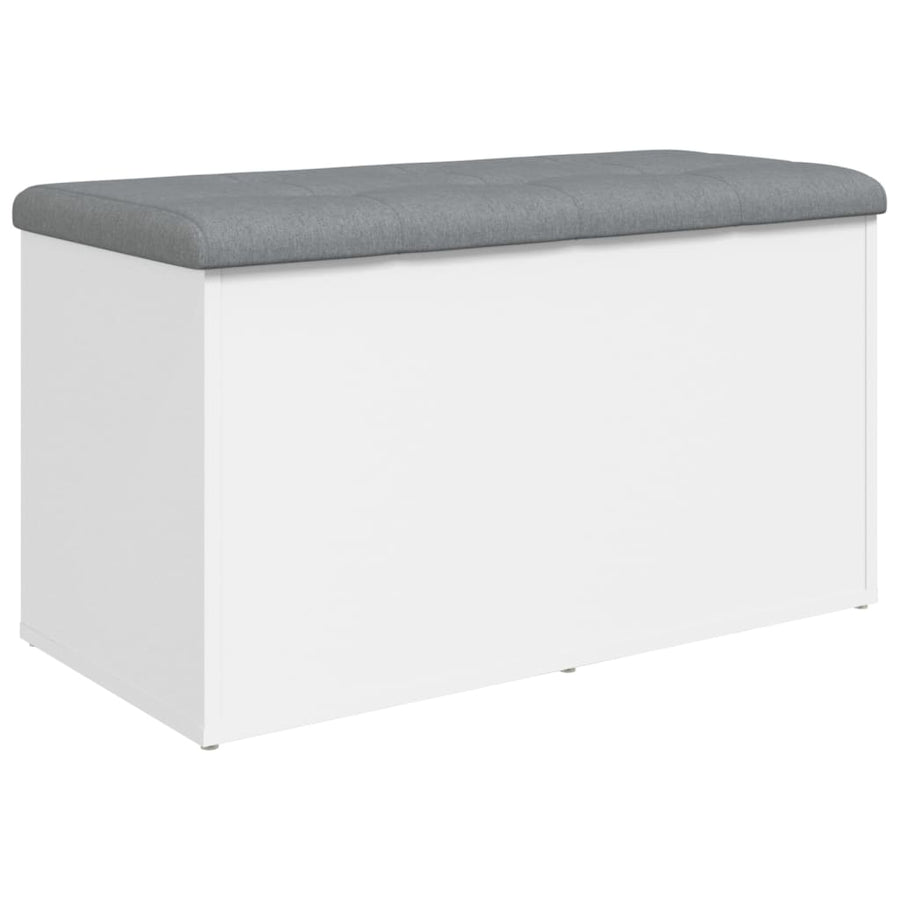 Opbergbankje Bewerkt Hout 82 x 42 x 45 cm Wit