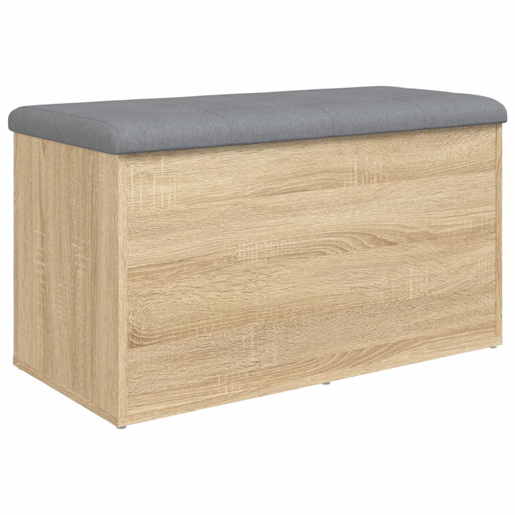 Opbergbankje Bewerkt Hout Kleurig 82 x 42 x 45 cm Sonoma eiken