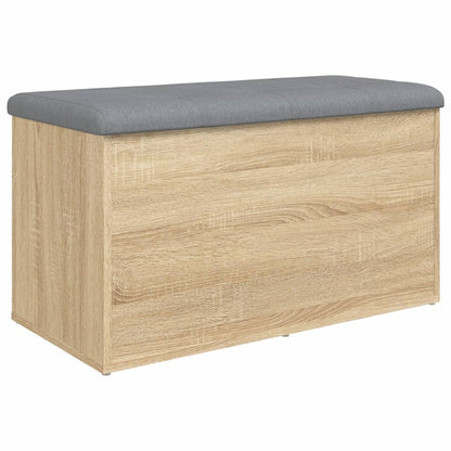 Opbergbankje Bewerkt Hout Kleurig 82 x 42 x 45 cm Sonoma eiken