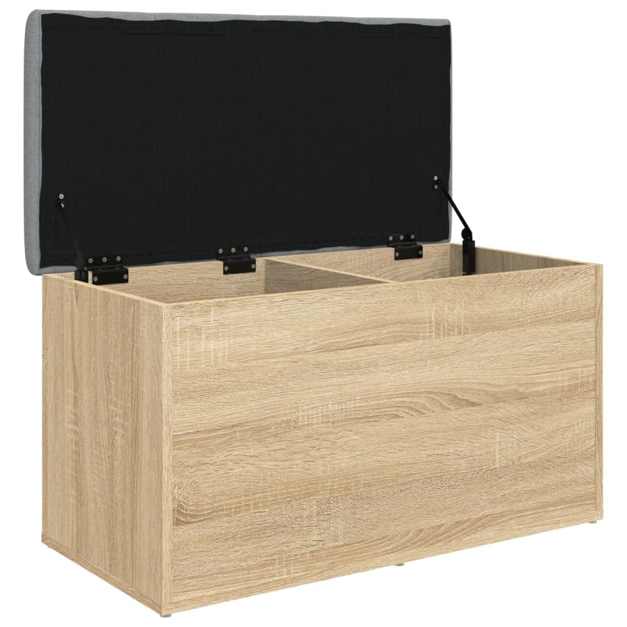 Opbergbankje Bewerkt Hout Kleurig 82 x 42 x 45 cm Sonoma eiken