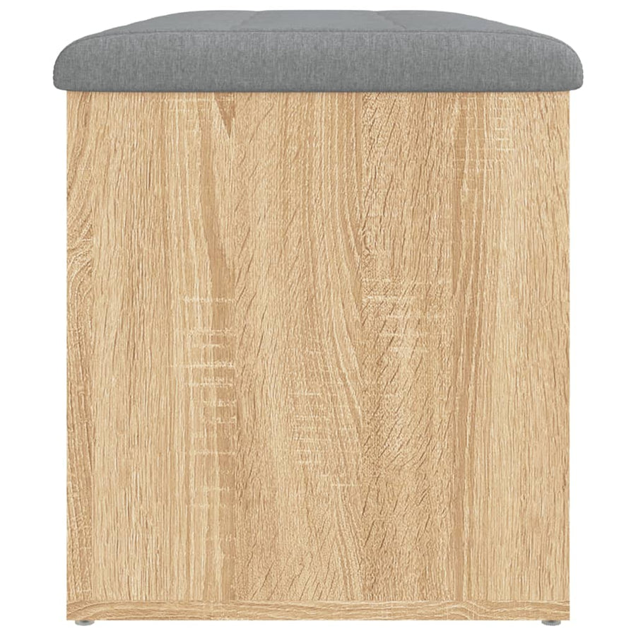 Opbergbankje Bewerkt Hout Kleurig 82 x 42 x 45 cm Sonoma eiken