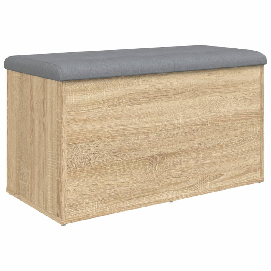 Opbergbankje Bewerkt Hout Kleurig 82 x 42 x 45 cm Sonoma eiken