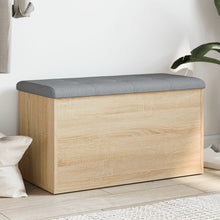 Opbergbankje Bewerkt Hout Kleurig 82 x 42 x 45 cm Sonoma eiken